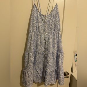 Altered state baby doll floral blue dress size large
